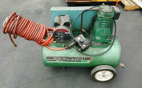 Speedaire air compressor 3 1/2 hp model 5f212 1 phase used in great working cond for sale