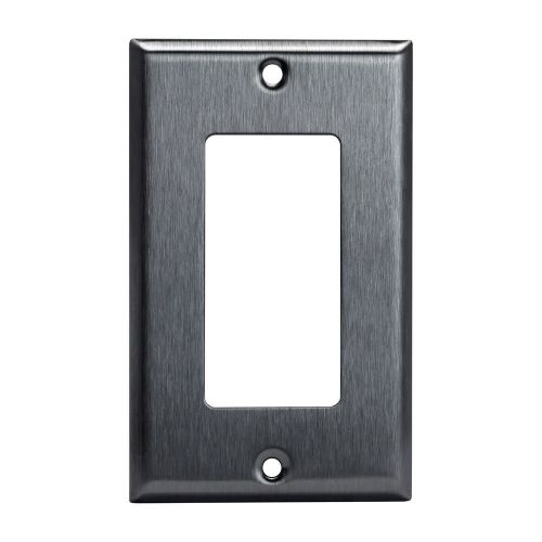 1-Gang Decorator Stainless Steel Wall Plate Outlet Cover GFCI Rocker Switch