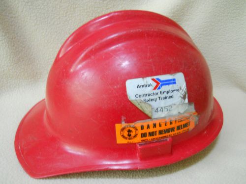 Vintage E D Bullard Hard Boiled 3000 Versalyte Red hard hat /construction safety
