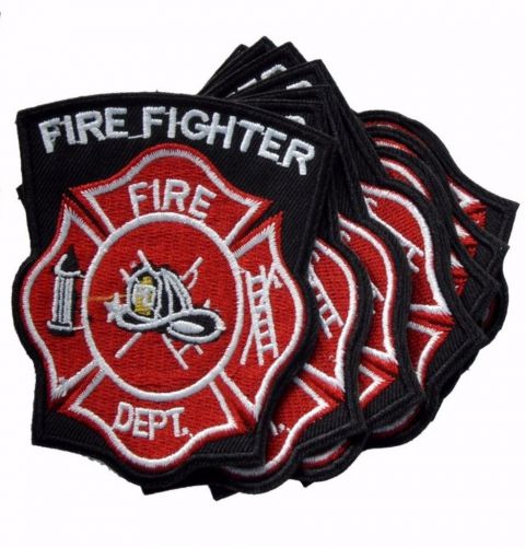 FIRE FIGHTER QUALITY 3.5&#034;X3&#034; IRON ON PATCH / FIRE &amp; RESCUE GEAR PUBLIC SAFETY