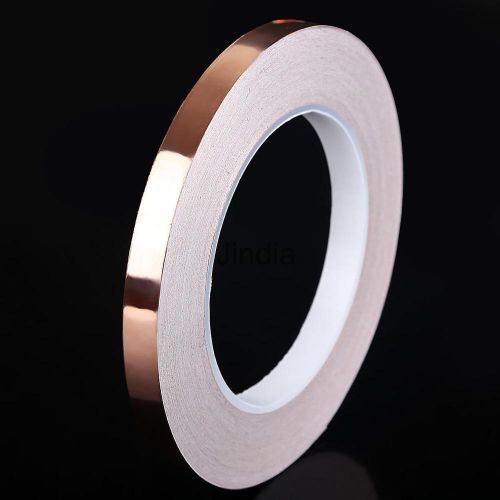 Copper Foil Tape 30m x 10mm - EMI Shielding Double Sided Conductive Adhesive