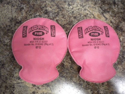 NEW PACK OF 2 MSA Safety FLEXI-FILTER ADVANTAGE RESPITAOR PADS, P100 818342