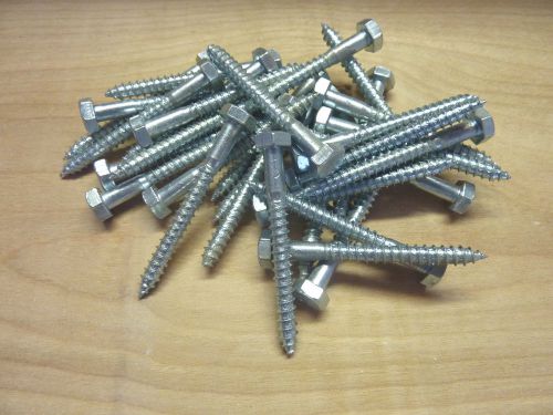 30- hs 3/8&#034; hex head  x 2-1/2&#034; long lag screws -1/4&#034;shank - plated for sale