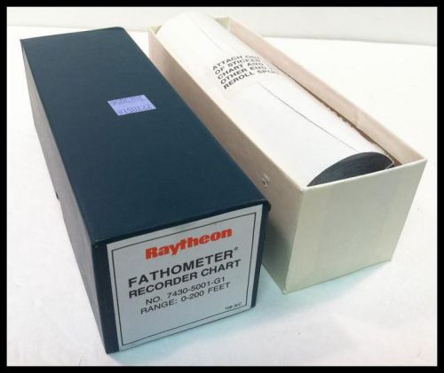 Raytheon 7430-5001-g1 fathometer recorder chart thermal paper range: 0-200 feet for sale