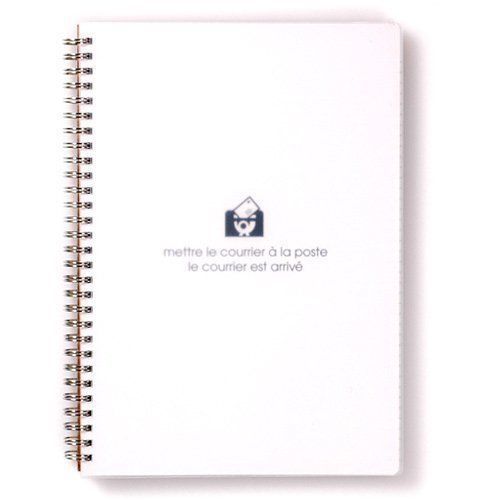 etranger di costarica double ring notebook TRANSPARENCY White B5 SNY-B5-62