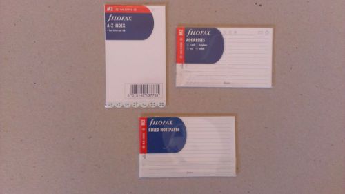 Filofax M2 Inserts - 4 Letter A-Z, Address Sheets, Ruled White Notepaper