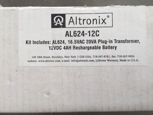 ALTRONIX AL624-12C Power Supply, Battery