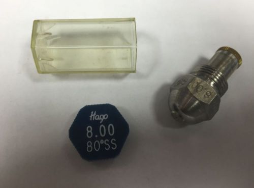 HAGO 8.00 GPH 80 DEGREE SS SEMI SOLID NOZZLE (80080SS, 030G2336, 24140)