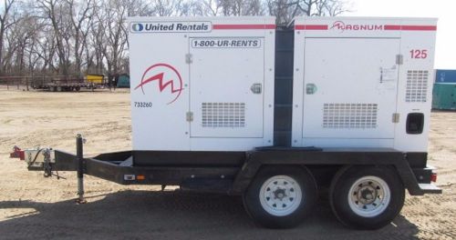 108kw magnum / john deere rental grade trailer-mounted diesel generator - 2004 for sale