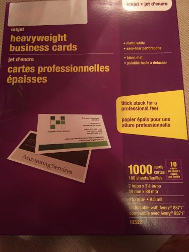 Staples Inkjet heavyweight Business Cards 1000 Cards