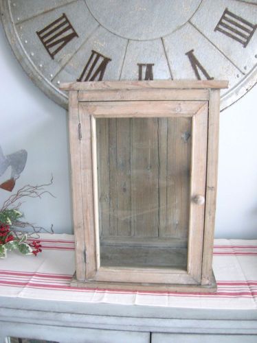 Antique Style Reclaimed Wood DISPLAY Case Box Cabinet