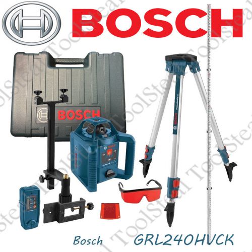 Bosch GRL240HVCK Self-Leveling Rotary Laser Level Kit Recon W/ FACTORY WARRANTY!