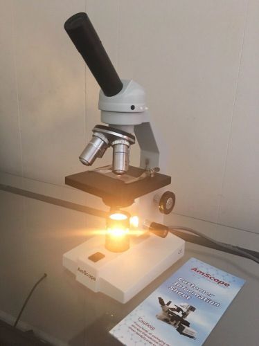 AmScope 40X-1000X Dual Light Glass Student Microscope Starter Set