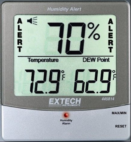 Extech 445814 Humidity Alert Hygro-Thermometer with Dew Point