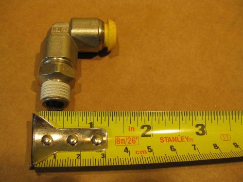 Parker C63PB10-1/4 Prestolok 10mm X 1/4” BSPT Swivel Elbow Brass Push To Connect