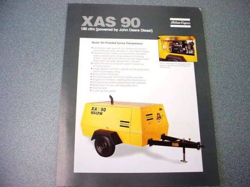 Atlas Copco XAS 90 Portable Compressor John Deere Diesel Brochure