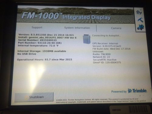 Case IH, Trimble, FM 1000, FMX, Display, RTK Glonass Unlocked