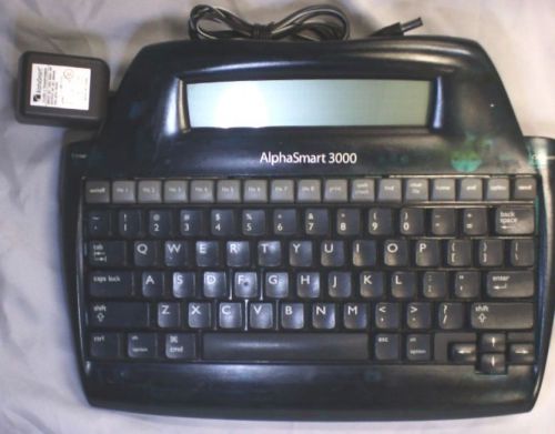 Alphasmart 3000 Portable Laptop Keyboard Word Processor w/adapter Inv# 248