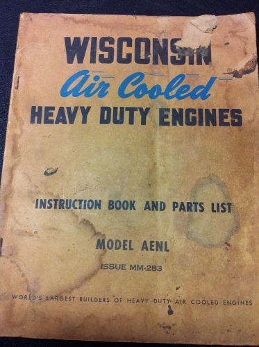 Wisconsin Model AENL Engine Instructions &amp; Parts List