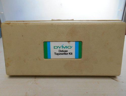 Vintage Dymo Deluxe tapewriter kit 1500 series in case chrome label maker