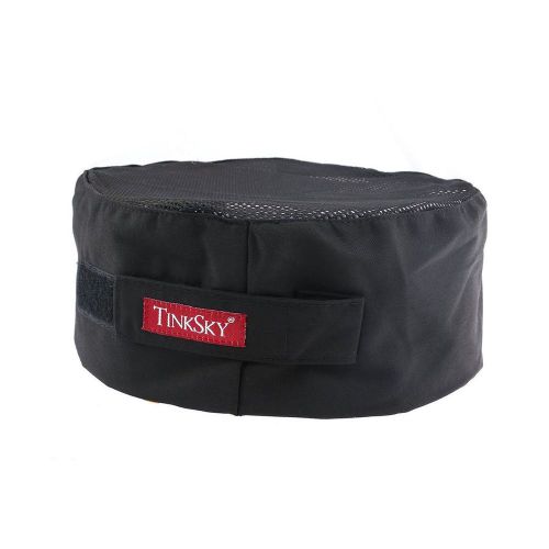 Tinksky skull cap mesh top chefs hat black with adjustable strap tinksky for sale