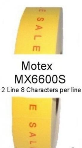 Motex MX6600S 2 Line 8 character per line  8x8 SALE Labels / 5000