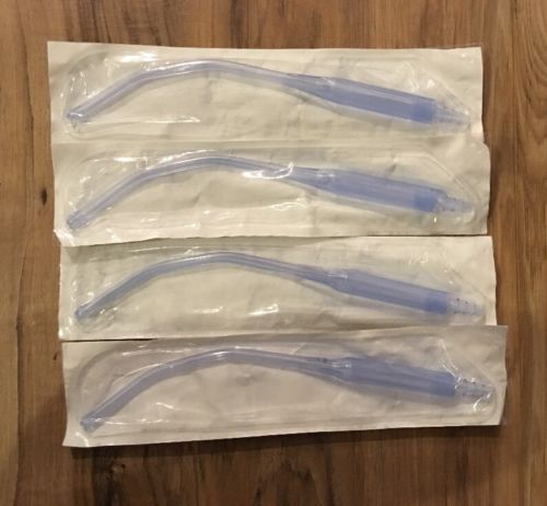Lot Of 4 Yankauer Suction Handle w/Bulbous Tip, 1 Suction tube &amp; 3 sterile gauze