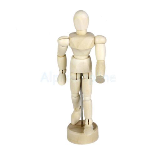 Wooden human body articulated mannequin artist sketch model figure 4.49&#034; for sale