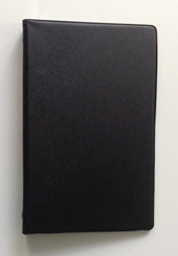 Mead 46001 Small 6-Ring Black Vinyl Loose-Leaf Memo Notebook with 6-3/4 x