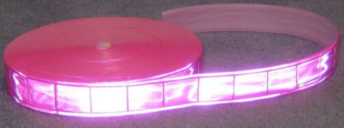 Pink reflective tape gloss sew on  pvc 1&#034; 50-yard roll for sale