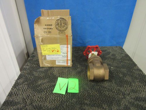 MUELLER 2&#034; GATE VALVE BRASS THREADED WATER GAS OIL PIPE 200 WOG 100-008 NEW