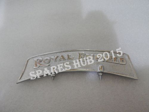 NEW ROYAL ENFIELD ALUMINIUM FRONT MUDGUARD EMBOSSED CHROME NUMBER PLATE