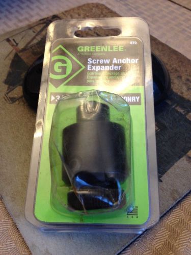 New greenlee 870 screw anchor expander for caulking anchor size 3/8&#034; - 16 for sale