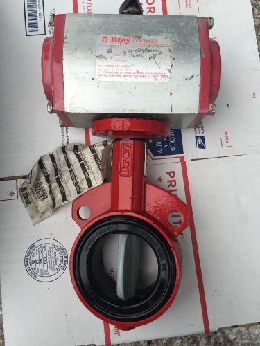 NEW 3&#034; BRAY BUTTERFLY VALVE W/USED ACTUATOR