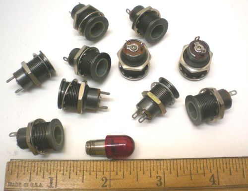 10 Mil. Lamp Holders for Miniature Flange Base Bulbs Dialight # MS25041, USA