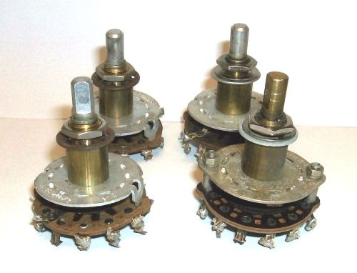 Vintage Lot Oak #249 222438-J1 Rotary Wafer Switches 12 Position