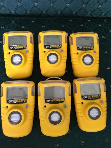 Lot (6) New BW Technologies GasAlertClip Extreme H2S Gas Monitor Detector Meter