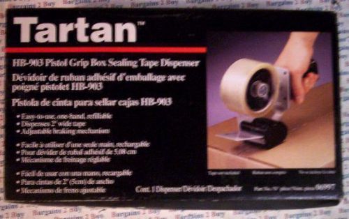 MMM TARTAN Pistol Grip Sealing Tape Dispenser HB-903-for 2&#034; tape, 1 hand use-NIB