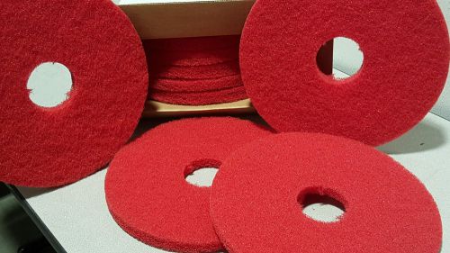 Norton 54273 14&#034; Red Buffer Pads for Spray Buffing Lot of 9 Pads