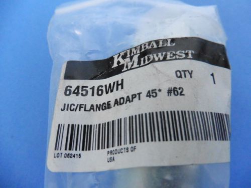 Kimball &amp; midwest,  64524wh  jic flange adapt 45* # 62 for sale