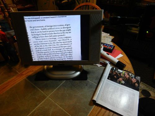 Clarity deskmate low vision video magnifier w/15&#034; planar monitor works great! for sale