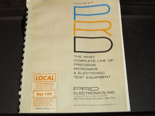 PRD ELECTRONICS INC CATALOG E-10 1970 (#48)