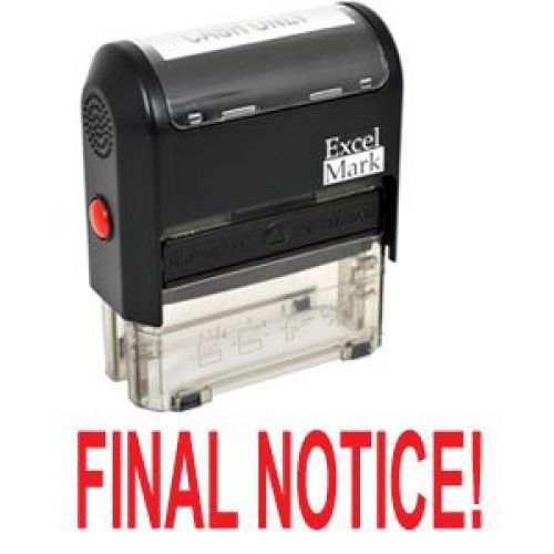 ExcelMark FINAL NOTICE! Self Inking Rubber Stamp - Red Ink (42A1539WEB-R)