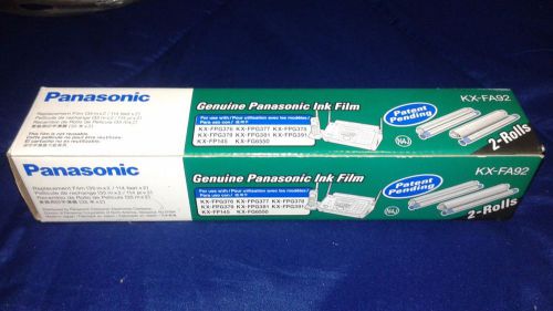 New Genuine Panasonic KX-FA92 Thermal Fax 2 Rolls Replacement Film