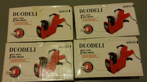 (4) NIB DUODELI MX-5500 PRICE LABELLER ONE TOUCH SYSTEM