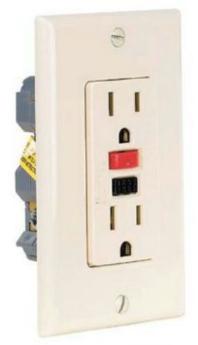 Leviton 6599-w ground fault circuit interrupter gfci duplex outlet - white for sale