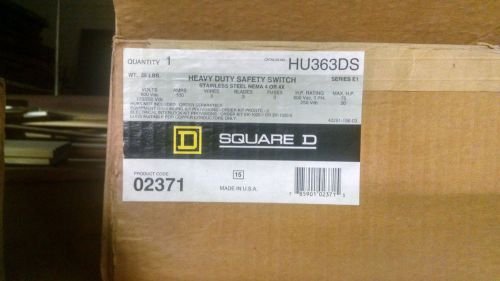 Square D HU363DS Stainless Steel NF Safety Switch New in Box