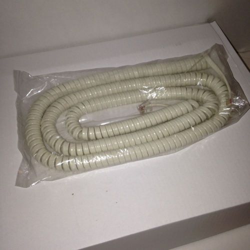 New Universal 25&#039; Handset Curly Cord (off white color)