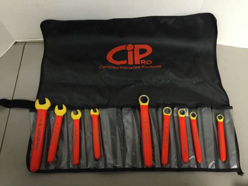 Certified Insulated Products 1000 Volt CIP 9 Piece Open End &amp; Box Wrench Set