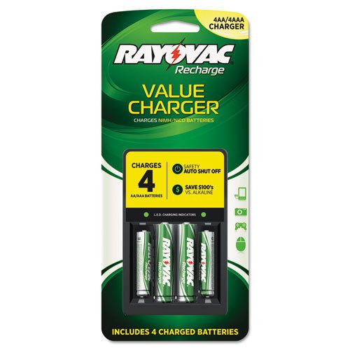 &#034;Rayovac Four Position Value Charger, Includes 2 Aa And 2 Aaa Nimh Batteries&#034;